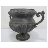 2 Ornate Vintage Metal Yard/Garden Urn Planters