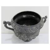 2 Ornate Vintage Metal Yard/Garden Urn Planters