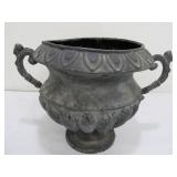 2 Ornate Vintage Metal Yard/Garden Urn Planters
