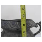 2 Ornate Vintage Metal Yard/Garden Urn Planters