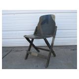Vintage WW2 Era Military Painted Folding Chair