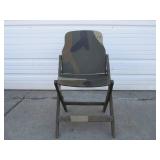 Vintage WW2 Era Military Painted Folding Chair