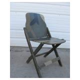Vintage WW2 Era Military Painted Folding Chair