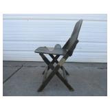 Vintage WW2 Era Military Painted Folding Chair