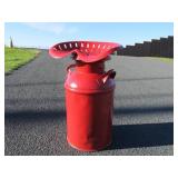 Painted Vintage Milk Can Tractor Seat Stool Chair