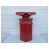 Painted Vintage Milk Can Tractor Seat Stool Chair