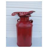 Painted Vintage Milk Can Tractor Seat Stool Chair