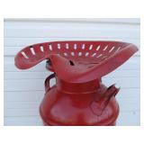 Painted Vintage Milk Can Tractor Seat Stool Chair