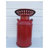 Painted Vintage Milk Can Tractor Seat Stool Chair