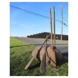 2 Sets of Vintage Wooden Oars/Paddles