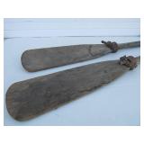2 Sets of Vintage Wooden Oars/Paddles