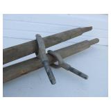 2 Sets of Vintage Wooden Oars/Paddles