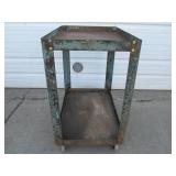 Old Vintage Industrial Steel Rolling Cart