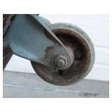 Old Vintage Industrial Steel Rolling Cart