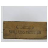Antique Wooden GAMBLES .22 LR Advertising Ammo Crate