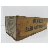 Antique Wooden GAMBLES .22 Short Advertising Ammo Crate