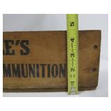 Antique Wooden GAMBLES .22 Short Advertising Ammo Crate