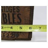 Antique Wooden GAMBLES .22 Short Advertising Ammo Crate