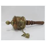 Old Vintage Brass & Copper Handheld Tibetan Prayer Wheel