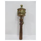 Old Vintage Brass & Copper Handheld Tibetan Prayer Wheel