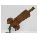 Antique Wooden Pattern on Steel Swivel Stand