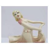 Vintage Mid Century HULL Art Pottery Dancing Lady Planter