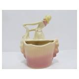 Vintage Mid Century HULL Art Pottery Dancing Lady Planter