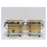 Small Chrome & Wood LP Double Lamp Drum