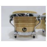 Small Chrome & Wood LP Double Lamp Drum