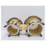 Small Chrome & Wood LP Double Lamp Drum