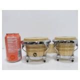 Small Chrome & Wood LP Double Lamp Drum