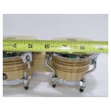 Small Chrome & Wood LP Double Lamp Drum