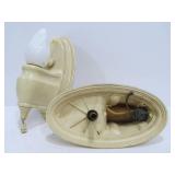 Matching Pair of Vintage Art Deco Pull Chain Wall Sconce Lights