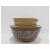 Pair Matching Vintage PYREX Nesting/Mixing Bowls