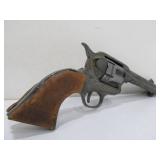Very Nice Heavily Tooled Black Leather Western Style Gun Belt w/Replica Pistol