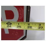 2 Vintage School Bus Swing-Out Stop Signs
