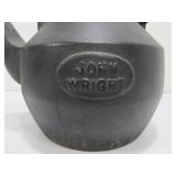Signed John Wright Cast Iron Tea Kettle