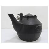Signed John Wright Cast Iron Tea Kettle