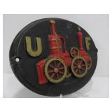 Vintage Embossed Cast Iron Firefighters Plaque