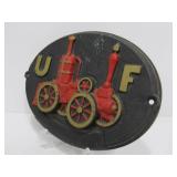 Vintage Embossed Cast Iron Firefighters Plaque