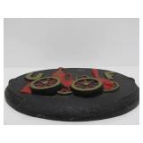 Vintage Embossed Cast Iron Firefighters Plaque