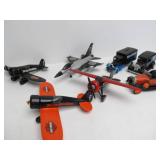 Larger Diecast HARLEY DAVIDSON Airplanes & 2 Trucks