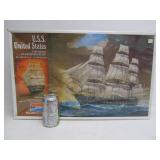 Large Sealed Vintage Monogram USS United States Naval Ship Model Kit