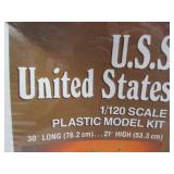 Large Sealed Vintage Monogram USS United States Naval Ship Model Kit