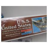 Large Sealed Vintage Monogram USS United States Naval Ship Model Kit