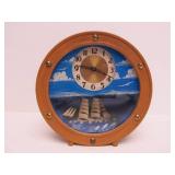 Vintage Mid Century "Ship-A-Hoy" Nautical Theme Ship clock
