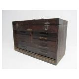Antique Dovetailed Wood Carpenters Tool Chest
