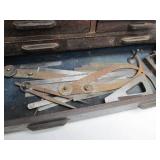 Antique Dovetailed Wood Carpenters Tool Chest