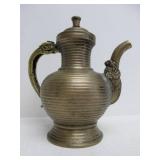 Early Antique Mixed Metal Dragon Motif Teapot