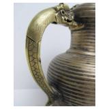 Early Antique Mixed Metal Dragon Motif Teapot